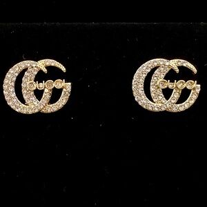 GUCCI GOLD CRYSTAL EARRINGS